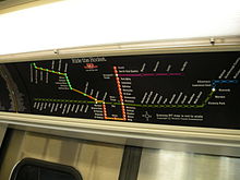 Sample active route map on display with the interior mockup of the new Toronto Rocket subway car TTC ACTIVE ROUTE MAP SAMPLE.jpg