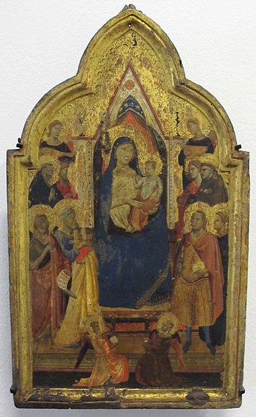 File:Taddeo gaddi, madonna in trono col bambino e santi, 1335 ca..JPG