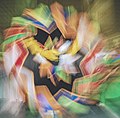 Tanoura dancer feels like a bird in the sky