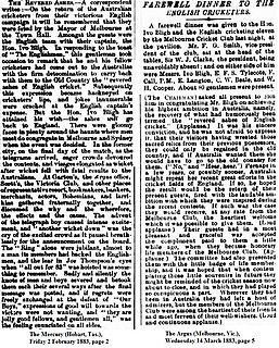 English cricket team in Australia in 1882–83