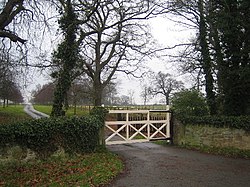 The entrance to Langley Priory, within the former parish