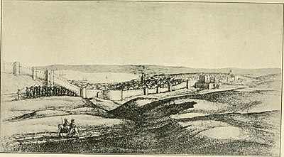 Hollar's landscape of Tanger at the beginning of its English occupation