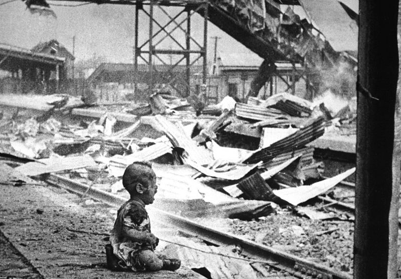 File:This terrified baby was almost the only human being left alive in Shanghai's South Station after brutal Japanese bombing HD-SN-99-02790.jpg