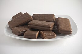A plate of Tim Tams