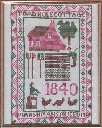 An embroidery inspired by Toad Hole Museum Toad hole cottage.jpg