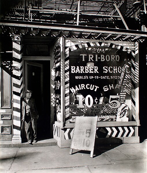 File:Tri-boro Barber School, 264 Bowery, Manhattan (NYPL b13668355-482852).jpg