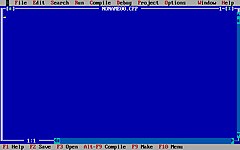 Turbo C ++ IDE-ning skrinshoti