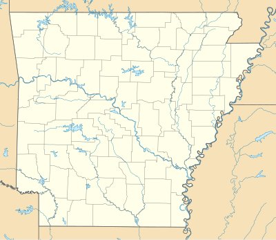 Mapa de localización de Arkansas