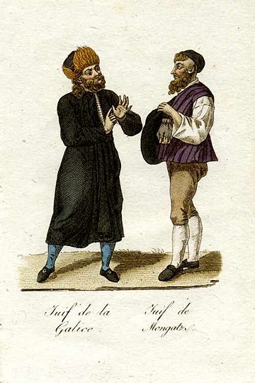 Jews from Galicia (left) and Mukachevo (right), 1821
