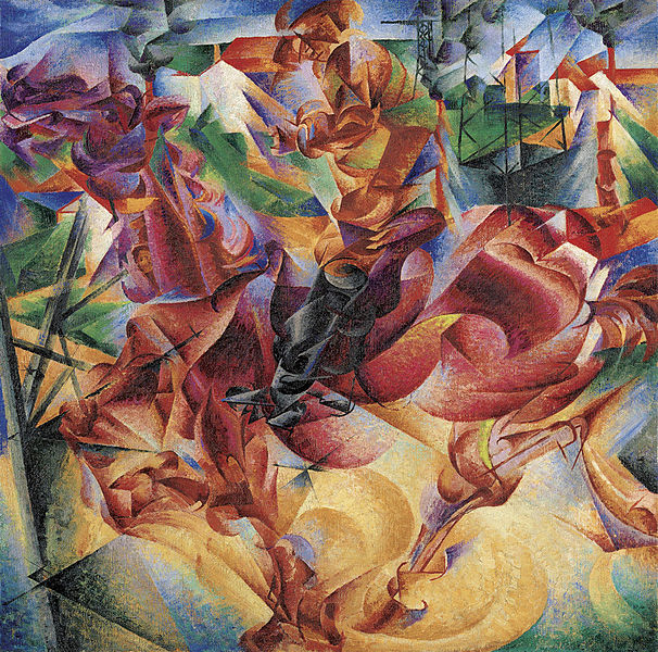 File:Umberto Boccioni, 1912, Elasticity (Elasticità), oil on canvas, 100 x 100 cm, Museo del Novecento.jpg