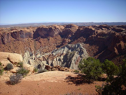 Upheaval Dome is an impact structure, the deeply eroded bottom-most remnants of an impact crater