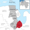 Location of the city of Varel in the district of Friesland