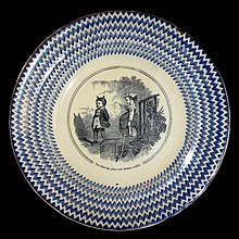 Faience plate, Bordeaux, c. 1840, "A shadow which will later become realized" Vieillard.jpg