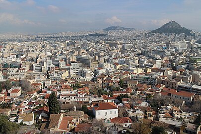 Uitzicht vanaf de Akropolis naar Athene