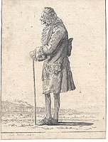 Вольтер смотрит влево на берегу Женевского озера в 1778 году