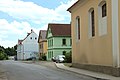 Čeština: Domy u kostela v obci Vrbice, Ústecký kraj English: Some buildings near the church in the village of Vrbice, Ústí Region, CZ