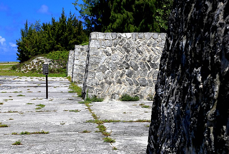 File:Wake Atoll National Historic Landmark Aircraft Revetments built by American POWs in 1943.jpg