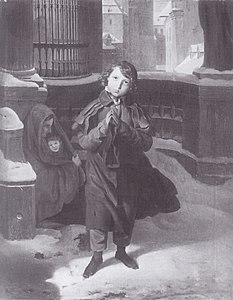A beggar-boy at the Hohe Brücke label QS:Len,"A beggar-boy at the Hohe Brücke" label QS:Lpl,"Żebrzący chłopiec na Hohe Brücke" label QS:Lde,"Ein Bettelknabe auf der Hohen Brücke" 1830