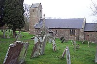 Wolvesnewton parish church with cross in the churchyard - geograph.org.uk - 299892.jpg