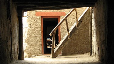 Wooden stairs, Leh Palace, Leh, Ladakh