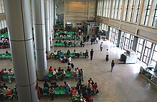 Inside the Xining railway station