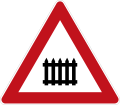 Zeichen 150: Beschrankter Bahnübergang (bis 2013 gültig)