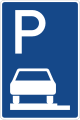 Zeichen 315-60 Parken auf Gehwegen – ganz in Fahrtrichtung links