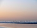 Zicht op Schiermonnikoog met vuurtoren