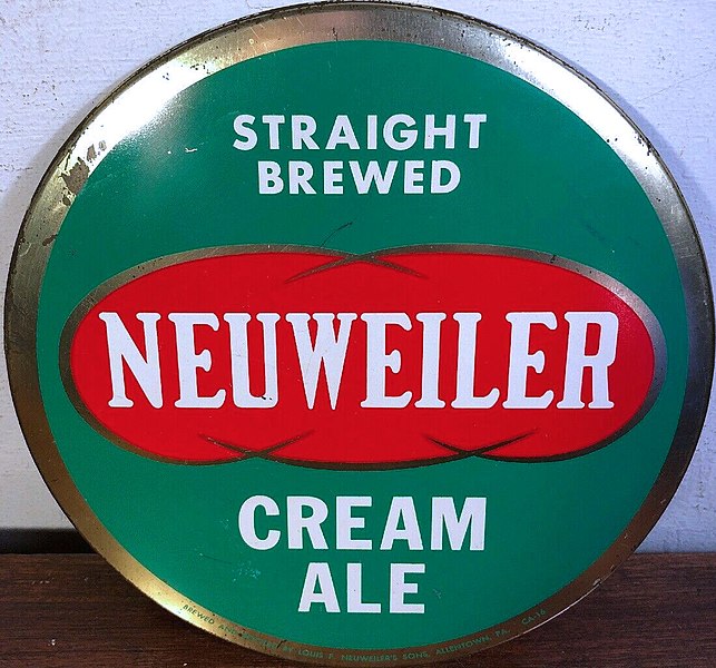 File:"NEUWEILER CREAM ALE"- 1960 - Neuweiler Beer Sign - Allentown PA (cropped).jpg