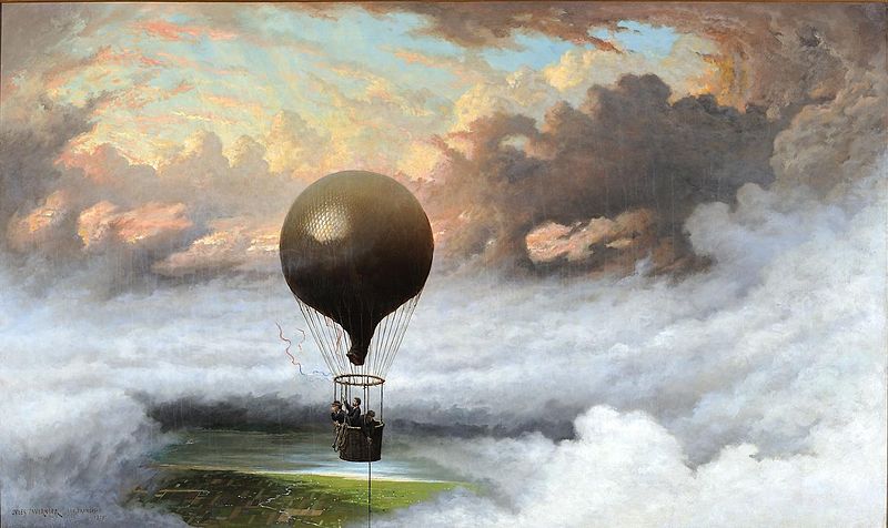 File:'A Balloon in Mid-Air' by Jules Tavernier, 1875.jpg