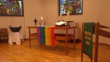 Ecumenical worship service at the Emmaus Church in Berlin, Germany. Okumenischer Gottesdienst in der Emmaus-Kirche Berlin (HuK).jpg