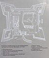 Übersichtsplan der Zitadelle im Bauzustand von 1802 mit Standort Drususstein