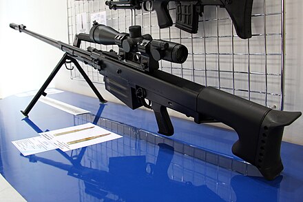 Russian heavy semi-automatic sniper rifle chambered for the 12.7×108 mm round.