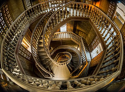 Inner staircase of the Baron Empain Palace