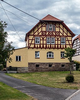 -204 Kulturdenkmal in Uhlstädt-Kirchhasel ,Wohnstallhaus Gemeinde Engerda Nr. 13