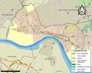 Kolorowa mapa przedstawiająca użytkowanie gruntów.