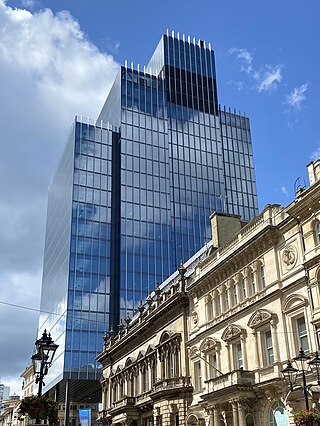 <span class="mw-page-title-main">103 Colmore Row</span> Office skyscraper in Birmingham