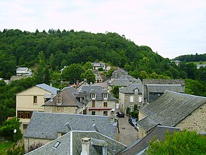 Le Bourg, vu du château.