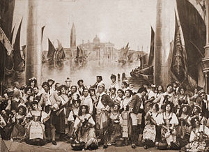 From Act I of the 1907 D'Oyly Carte production at the Savoy Theatre 1907 Gondoliers.jpg