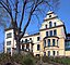 10.04.2004 01445 Radebeul: Villa Wettinhöhe, Auerweg 2 (GMP: 51.119157,13.615186). Bis zur Mitte des 19. Jahrhunderts befand sich auf der Wettins Hö...