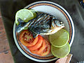 Gegrilde piranha als gerecht in Peru.