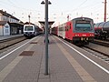 * Nomination ÖBB 4020 260-8 and ÖBB 6020 320-5 in different designs at Bahnhof Herzogenburg, Austria.--GT1976 20:04, 6 November 2018 (UTC) * Decline Please fix tilt, perspective and CAs. --Basotxerri 09:58, 10 November 2018 (UTC)  Not done Not done within a week. --Basotxerri 18:01, 17 November 2018 (UTC)