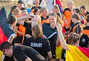 Deutsch: Beachhandball Weltmeisterschaften 2022; Tag 6: 26. Juli 2022 – Frauen, Finale, Spanien-Deutschland 0:2 (14:15, 20:22) English: 2022 Beach handball World Championships; Day 6: 26 July – Women Final – Spain-Germany 0:2 (14:15, 20:22)