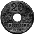 20 de centime statul francez revers.png