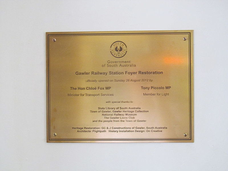 File:ADG Gawler station foyer plaque.jpg