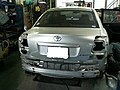 海外生産車に見られる金属骨格入りリヤバンパーの例 （トヨタ・アベンシス）