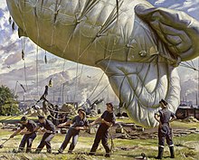 A Balloon Site, Coventry (1943) (Art. IWM ART LD 2750)