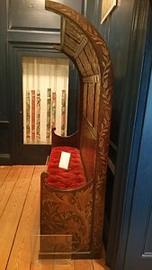 Day 39: A wooden carved bench by William Morris