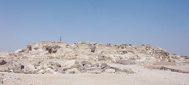 The largely destroyed Pyramid of Djedefre