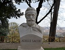 Achille Sacchi (al Gianicolo) scultura di Giovanni Prini